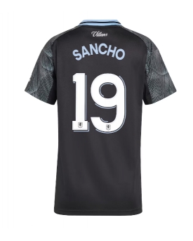 Billige Fotballdrakt Aston Villa Jadon Sancho #19 Replika Bortedrakt Dame 2025-26 Kortermet Billige Fotballdrakt Aston Villa Jadon Sancho #19 Replika Bortedrakt Dame 2025-26 Kortermet